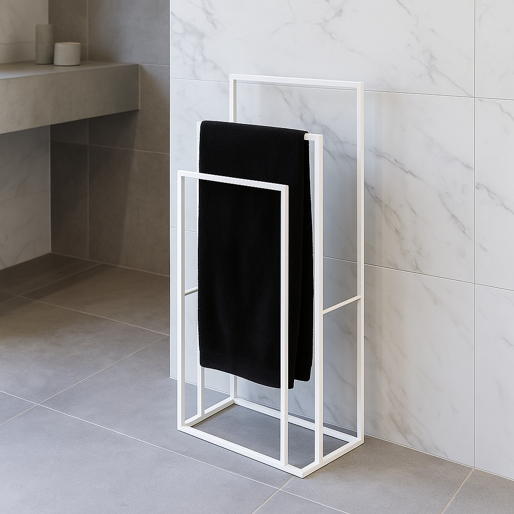 Minimalismo con Carattere Porta asciugamano acciaio verniciato