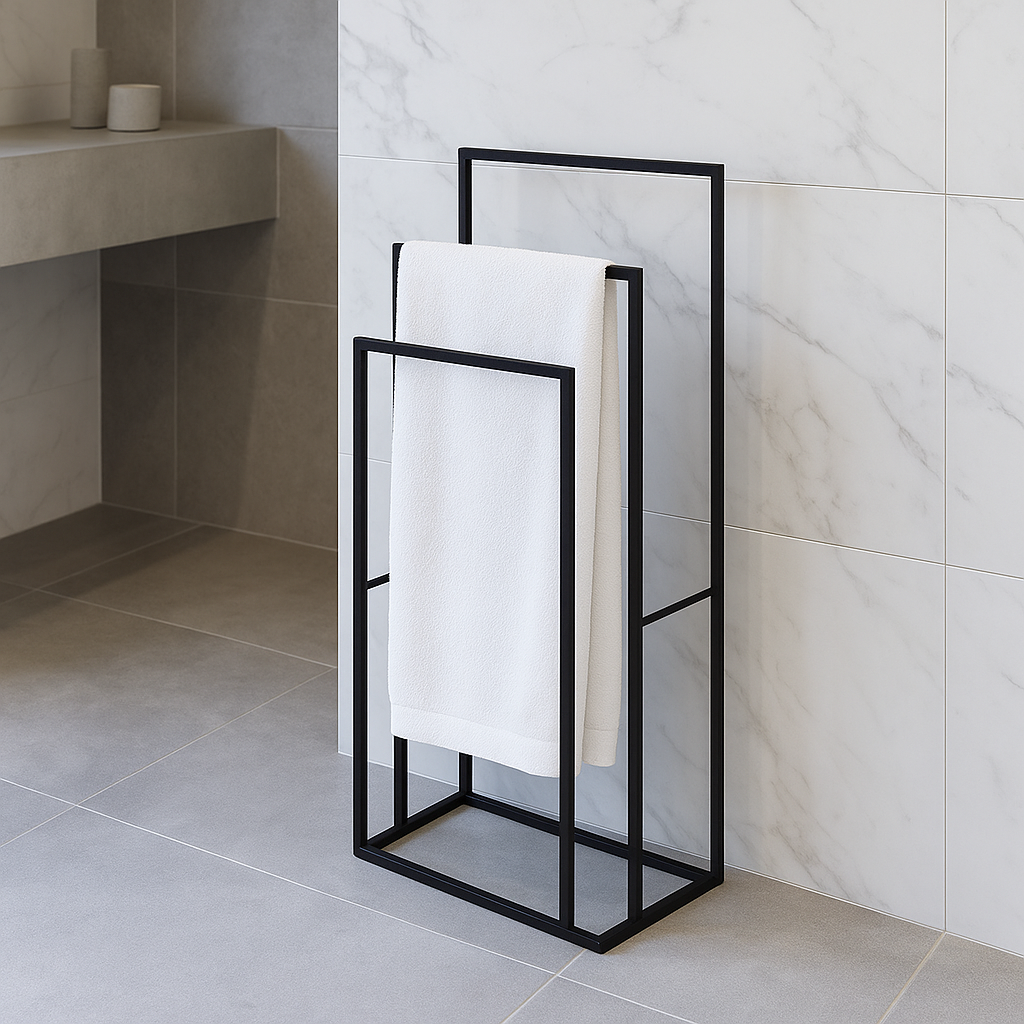Minimalismo con Carattere Porta asciugamano acciaio verniciato
