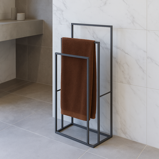 Minimalismo con Carattere Porta asciugamano acciaio verniciato